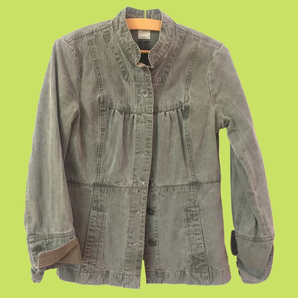 Boho Style Scandinavian Gray Jean Jacket